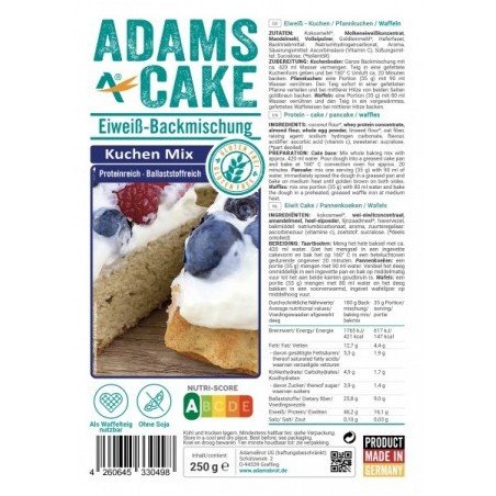Adams Protein Kuchen Mix universlus kepimo mišinys